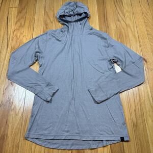 Ridge Merino M Hoodie Gray Wool Blend Lightweight Hiking Outdoor Base Layer
